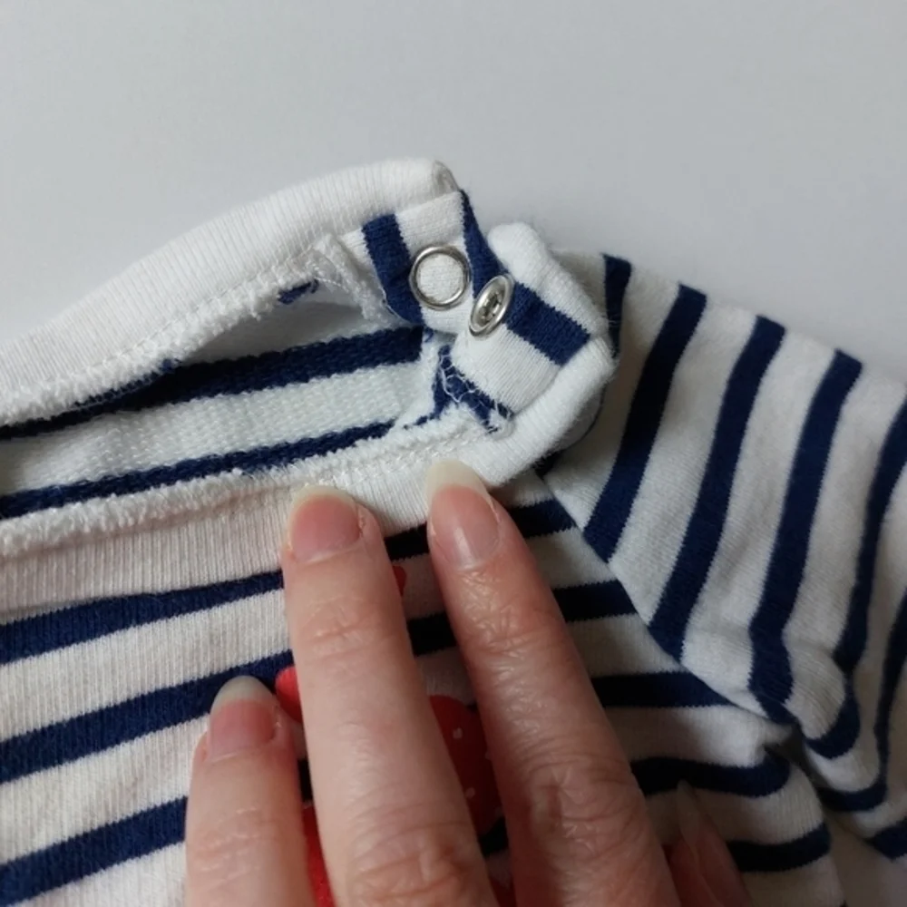 Heart detail‎ striped shirt 3m Carters Accessible Collar Love